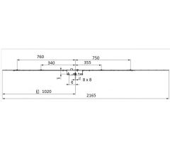 FUHR ajtózár FUHR kilinccsel működtethető 856, 4RL, 16/92/08, 2170mm