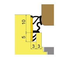 Ablak kiegészítő kétkamrás ablaktömítés 10mm L6010