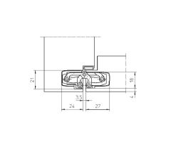 Zsanérok falcos ajtókhoz TECTUS TE 240 3D RAL 9005 - Fekete