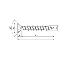 SPAX 3.0x12 facsavar süllyesztett fejjel Torx 10 és teljes menettel