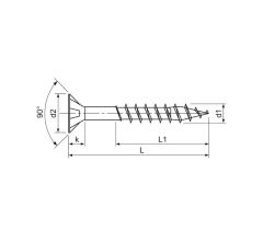 SPAX 3,5x45 facsavar süllyesztett fejjel Torx 20 részmenettel, 1000 db