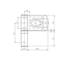 Ajtópánt 3D K4045 fehér műanyag ajtókhoz - SIKU - Fehér