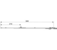 MACO Ajtózár végződés 500x16 mm - Ezüst