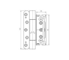 Ajtópántok Baka proteck 4060 3D FD MSTS - ezüst készlet