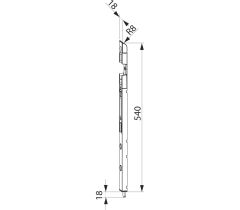 MACO ajtódugó bejárati ajtóhoz 540 mm - Ezüst