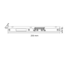 MACO főajtó ellenlap U8X18X32mm bal, el. ajtónálló fa - Ezüst, bal