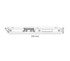 MACO főajtó ellenlap U8X18X32mm jobb is el. portafa - Ezüst, jobb