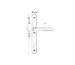 ROTO kilincs-kilincs 30mm - 1x, Bronz