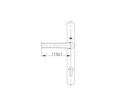 ROTO kilincs-kilincs 30mm - 1x, Bronz