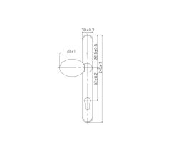 ROTO ajtógolyó - fogantyú 30mm - Bronz