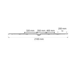 ROTO NX összecsukható. 2.000-2.200 mm-es erkélyes váltó - Ezüst