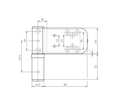 Ajtópántok 3D K3035 fehér műanyag ajtókhoz - SIKU - Fehér