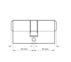 Hengeres szerkezeti betét 35x35 ROTO - Ezüst