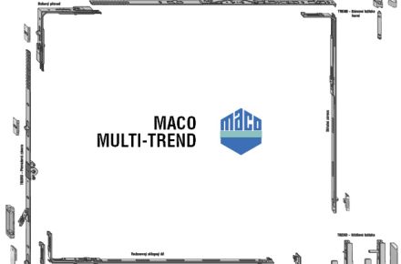 Alkatrészek csuklós/nyíló ablakhoz vasalattal szerelve - MACO MULTI TREND