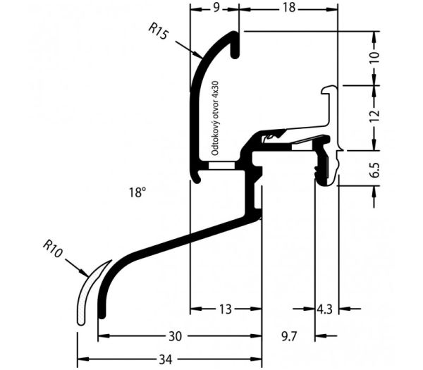 Váz csepegtető Neckar 22 /34 F-TXL